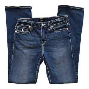 TRUE RELIGION BILLIE MIDRISE STRAIGHT JEAN - WOMENS - SIZE 29 - DARK BLUE